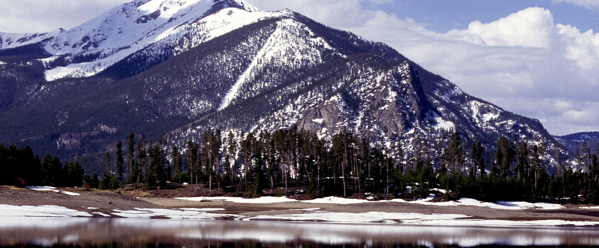 Mountain peaks covered in snow