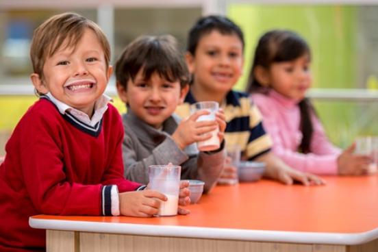 Kids on a school break drinking milk. (Getty Images)